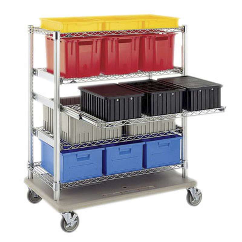 Starsys™ ESD-Safe Triple Wide High Profile Cart with Casters, 28" x 63" x 72"
